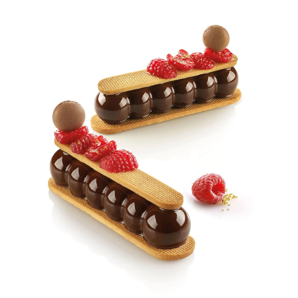 Truffles Eclaire 75 - Silicone Mould N.8 130x31 h28 MM + CUTTER White